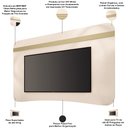 Ver imagem 5 de Rack para Sala Martina com Painel para TV 80 pol Orgânico Ermione B01 Off White Champanhe - Lyam Dec