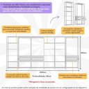 Ver imagem 3 de Guarda-roupas Closet Modulado 405cm 6 Peças com 6 Gavetas e Cabideiros Multimóveis Mp4322