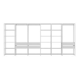Guarda-roupas Closet Modulado 405cm 6 Peças com 6 Gavetas e Cabideiros Multimóveis Mp4322 - 6