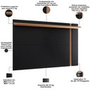 Ver imagem 3 de Painel para TV 70 pol Extensível 180cm Lara C04 Preto Fosco Noce Milano - Lyam Decor