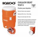 Ver imagem 6 de Galão Botijão Cooler Térmico Igloo 18 Lt 5 Gallon = Coleman