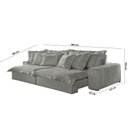 Ver imagem 3 de Sofá Luz Linho 02 Módulos de 120m B25cm Meu Sofá Online A230 Linho Cinza