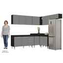 Ver imagem 5 de Armário de Cozinha Modulado de Canto 7 Peças Cp22 Balcão sem Tampo Preto/cinza - Lumil Lumil Móveis