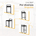 Ver imagem 5 de Kit 3 Banqueta Quadrada Preta para Balcão Ilha Cozinha Gourmet Bancada Piscina Bares Àrea de Lazer