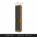 Ver imagem 3 de Guarda Roupa Modulado com Penteadeira Cleo Bor/graf - Móveis Arapongas Boreal/grafite