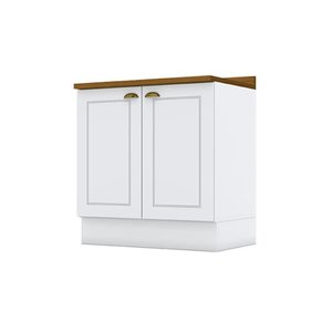 Módulo Cozinha Henn Americana Balcão C/ Tampo C/ 2 Portas 80cm Branco-henn