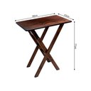 Ver imagem 5 de Kit 2 Jogos de Mesa Aparador Bar Dobrável com 2 Cadeiras em Madeira Maciça - Imbuia