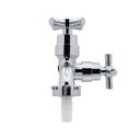 Ver imagem 2 de Torneira Pia Tanque Maquina Jardim Duas Saídas C/ Bico Cromado Abs