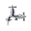 Ver imagem 1 de Torneira Pia Tanque Maquina Jardim Duas Saídas C/ Bico Cromado Abs