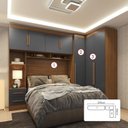 Ver imagem 4 de Guarda-Roupa Modulado 3 Peças 3 Portas 3 Gavetas com Maleiro Smart Plus Yescasa Marrom