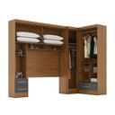 Ver imagem 7 de Guarda-Roupa Modulado 3 Peças 3 Portas 3 Gavetas com Maleiro Smart Plus Yescasa Marrom