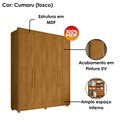 Ver imagem 4 de Guarda Roupa Casal Greco 4 Portas Mdf 188 Cm Cumaru Madetec