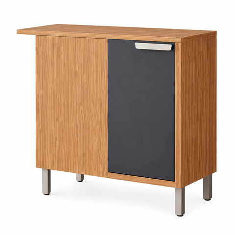 Balcao de Canto 100% MDF 1 Porta 92cm Eloise Freijo Titanio MGM