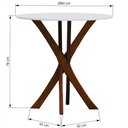 Ver imagem 2 de Mesa de Jantar Tiê Tampo Redondo Ø80 Amêndoa/Branco