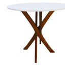 Ver imagem 4 de Mesa de Jantar Tiê Tampo Redondo Ø80 Amêndoa/Branco