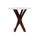 Ver imagem 3 de Mesa de Jantar Tiê Tampo Redondo Ø80 Amêndoa/Branco