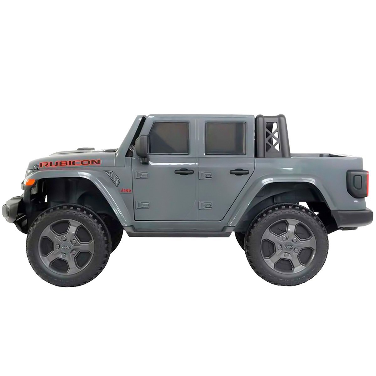 Mini Caminhonete Carro Elétrico Infantil Jeep Gladiator Rubicon Bateria 12v Cinza Importway Bw-272cz - 4