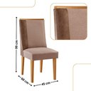 Ver imagem 3 de Mesa de Jantar Copper 120cm Tampo Mdf com 4 Cadeiras Moderna Linho Capuccino / Tork / Naturale