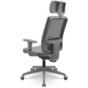 Ver imagem 3 de Cadeira de Escritório Presidente Brizza Braço 3d Backplax Nr17 Base Piramidal Assento Couro Ecológic