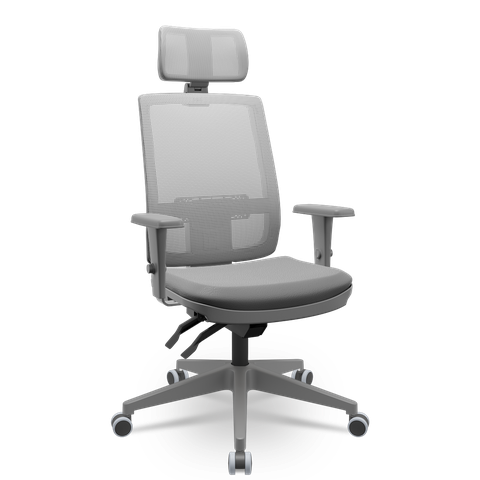 Cadeira de Escritório Presidente Brizza Braço 3d Backplax Nr17 Base Piramidal Assento Couro Ecológic
