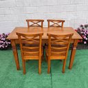 Ver imagem 5 de Mesa de Jantar Madeira de Demolição 1.40 X 0.70 com 04 Cadeiras Abc Sudeste Rústico
