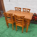 Ver imagem 5 de Mesa de Jantar Madeira de Demolição 1.40 X 0.70 com 04 Cadeiras Abc Sudeste Rústico