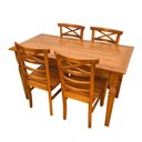 Ver imagem 1 de Mesa de Jantar Madeira de Demolição 1.40 X 0.70 com 04 Cadeiras Abc Sudeste Rústico