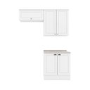 Ver imagem 5 de Lavanderia Modulada Americana 5 Portas 3 Prateleiras MDF 160cm Branco
