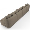 Ver imagem 6 de Sofá 4 Lugares para Sala de Estar Living 308cm Arlo F04 Veludo Marrom Claro Tc-12021 - Lyam Decor