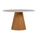 Ver imagem 3 de Conjunto Sala de Jantar Mesa Isis 135x135 6 Cadeiras Anitta 2024 Ype/off White/veludo Preto