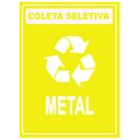 Ver imagem 1 de Placa Coleta Seletiva Condomínio Material Reciclável - Metal Reciclável 15x20cm Tacolado 10 Unidades