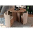 Ver imagem 5 de Kit 4 Cadeiras de Cozinha 4cad800 4 Un Freijó - Assento/encosto Suede Bege Geométric - Kappesberg