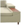 Sofá Classic 5 Lugares com Chaise Linho Palha 2,84 M - 5