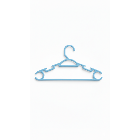 Kit 3 Cabides Napoli Infantil Azul Reforçado Antideslizante Luxo