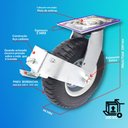 Ver imagem 4 de Rodizio Borracha Roda Maciça 250-4 Rol.esfera C/freio 200kg