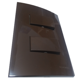 Conjunto 4x2 Linha Marrom Sleek Alto Brilho