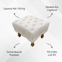 Ver imagem 3 de Kit 2 Puffs Decorativos para Sala Duque Retangular Bouclé Premium Capitonê Cores