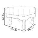 Ver imagem 4 de Kit 2 Puffs Decorativos para Sala Duque Retangular Bouclé Premium Capitonê Cores