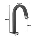 Ver imagem 4 de Torneira Banheiro Lavatorio Quadrada Preto Fosco Pratica