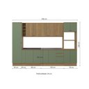 Ver imagem 4 de Cozinha Modulada Celeste Kappesberg 100% Mdf Nogueira/verde 9 Peças