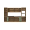 Ver imagem 3 de Cozinha Modulada Celeste Kappesberg 100% Mdf Nogueira/verde 9 Peças