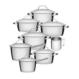 Jogo de Panelas 8 Peças Inox Fundo Triplo Allegra Tramontina - 1