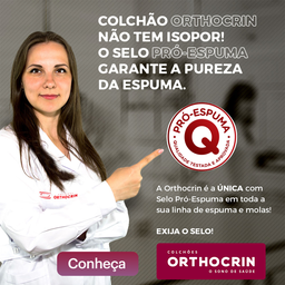 Colchão Solteiro de Espuma Orthocrin Diamante D33 88x188x16 Alto Suporte Espuma Certificada - 2