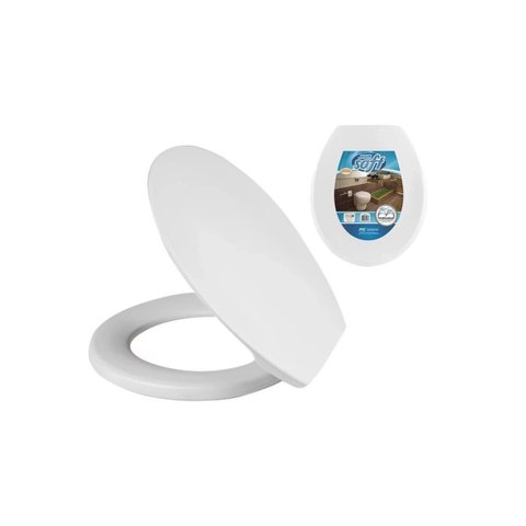 Kit 25 Assento Sanitário Plástico Soft Branco - Metasul