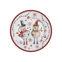 JOGO SOBREMESA NATAL ALLEANZA GREETINGS C/6 PRATOS 1ª LINHA - 1