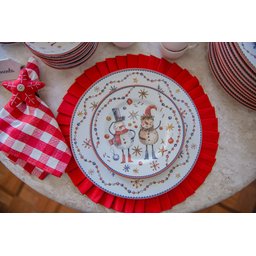 JOGO SOBREMESA NATAL ALLEANZA GREETINGS C/6 PRATOS 1ª LINHA - 2