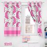 Cortina para Quarto Unicórnio Rosa/pink 2,00m X 1,50m - para Varão Simples - 1