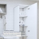 Ver imagem 6 de Armário Multiuso 1 Porta e 4 Prateleiras para Lavanderia Jasmim Yescasa