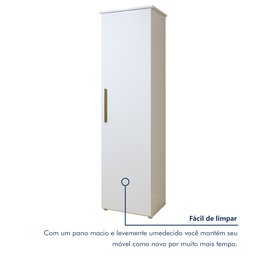 Armário Multiuso 1 Porta e 4 Prateleiras para Lavanderia Jasmim Yescasa - 6