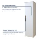 Ver imagem 5 de Armário Multiuso 1 Porta e 4 Prateleiras para Lavanderia Jasmim Yescasa